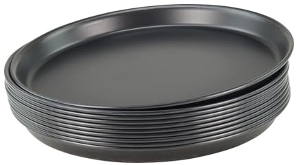 GVK ECO 10 Stück Pizzablech rund aus Blaublech Ø 26cm schwere Profiqualität