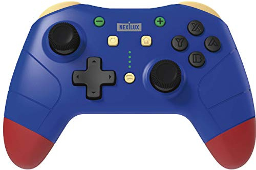 Manette Pro sans fil pour Nintendo Switch (détecteur de mouvement, NFC et Turbo amélioré), PC, téléphone Android et Android TV – Bleu