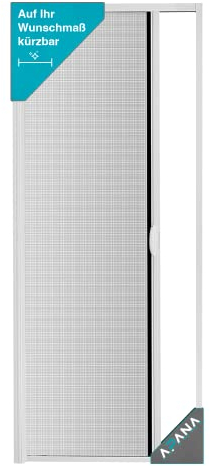 APANA - universelles Fliegengitter mit Rollo auf Maß in Weiß - ausziehbarer Insektenschutz für Terrassen- und Balkontüren bis 120cm x 220cm gegen Fliegen, Insekten und Mücken