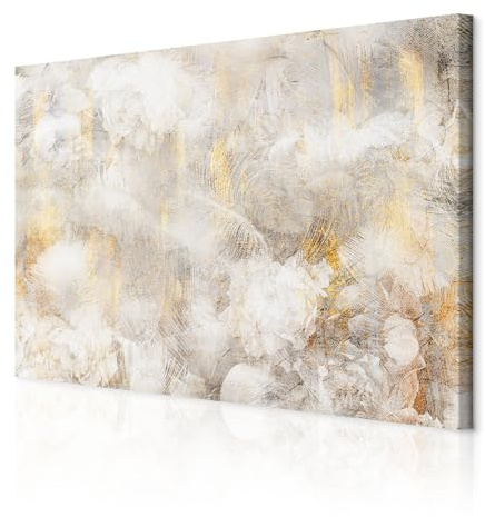 decomonkey Wandbilder Abstrakt 120x80 cm 1 Teilig Leinwandbilder Kunstdruck | Strukturleinwand, Holzkeilrahmen, Bild auf Leinwand, Wanddeko, Wohnzimmer, Wanddekoration, Blumen, Modern