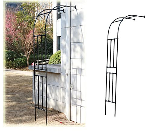 SHUITUKOUU Freistehende Ranksäule,Halbbogen-Blumenständer, Einfacher Bogen, Gartenlaube, Laubenbogen Für Kletterpflanzen, Rosen, Reben, Garten, Rasen, Hinterhof, Terrasse,Span,180cm/70.86in