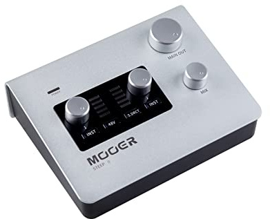 MOOER Steep? Multi-platform Audio Interface for Professional Recording, MIDI in/out Stero Soud With 24bit/192 Khz Audio Ports, Support Professional App Software