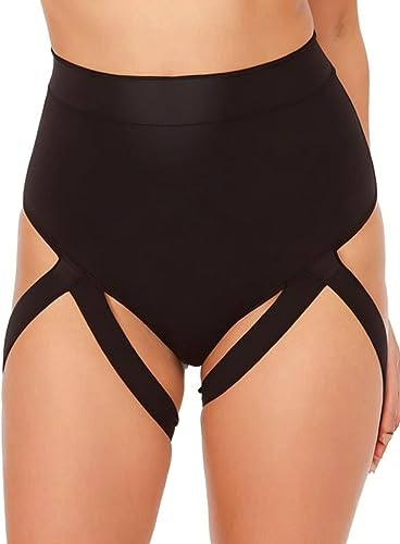 Ella Lust Festival High Waist Shorts Für Damen - Sexy Rave Kurze Hose Disco Party Outfit Gothic Kleidung Pole Dance Outfit Rock Hotpants Badeshorts Booty Scrunch Leggings (Black, XL, 1321r)