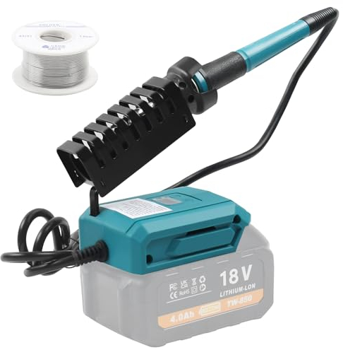 Kabelloser Lötkolben Kompatibel mit Makita 18V Akku,Cordless Lötkolben,LED-Digitalanzeige,Superschnelles Aufheizen,Einstellbare Temperatur 300℃`500℃ für Gerätereparatur, Heinwerker，DIY(Ohne Akku)