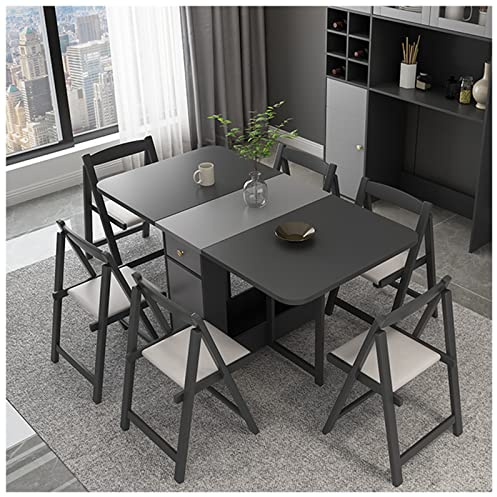 Klappbarer Esstisch mit Stühlen, Inseltisch für die Küche, Klapptisch, vielseitiger Dinner-Drop-Leaf-Tisch für kleinen Platz, platzsparender Esstisch für Küche, Wohnzimmer