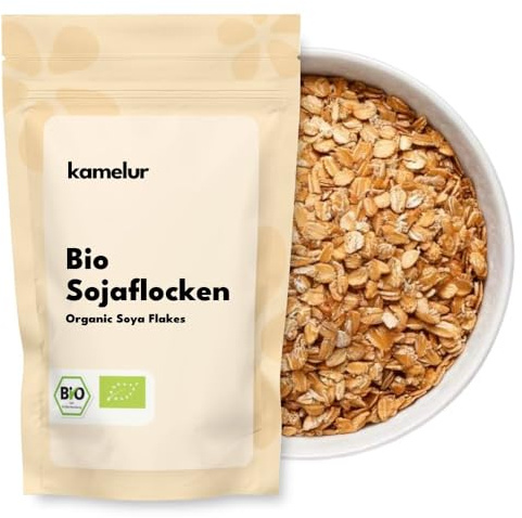 Kamelur BIO Sojaflocken aus Österreich (1kg) - Soja Flocken aus kontrolliert biologischem Anbau