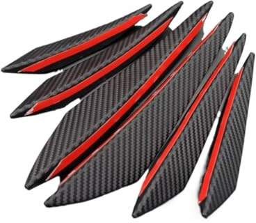 NLTNJI Lèvre Pare-Chocs Spoiler Lot de 6 ailerons de Pare-Choc Avant de Voiture en Carbone diffuseur Universel séparateur Autocollant Garniture Spoiler Pare-Choc Avant(Carbon)