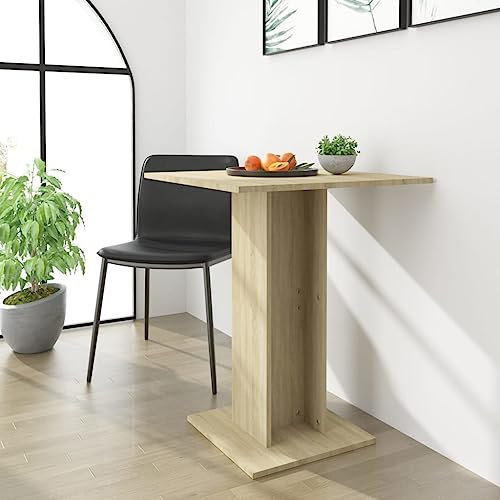 CINDERFUL Bistrotisch Sonoma-Eiche 60x60x75 cm Holzwerkstoff,Eleganter Bartisch | Esstisch | Hochwertig & Pflegeleicht | Sonoma Eiche | 60x60x75 cm Gartenmöbel & Zubehör Tische