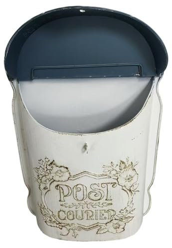 KESOTO Buzón de Pared Vintage, Resistente, Retro, para Decoración Del Hogar, Buzón de Metal Decorativo para Puerta, Patio, Valla, Exterior