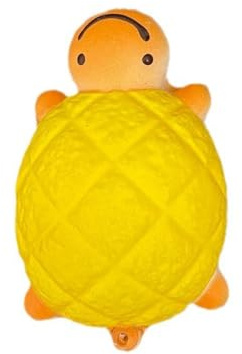 Destressant Adulte Balle Jouet Anti-Stress Tortue Parfait pour la Relaxation et la libération émotionnelle Destressant Enfant Bulle (Yellow, 7x4.8x2.4cm)
