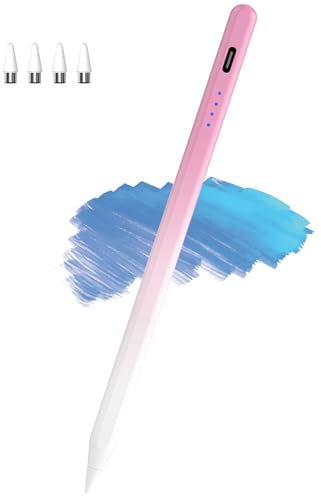 Stylus Pens for Touch Screens Magnetic Tablet iPad Pencil Rechargeable Digital Tablet Pen, Kenkor Active Stylus Pen for Apple iPad Pro/Air/Mini/iPhone/Android Phone and Tablets Devices - Gradient Pink
