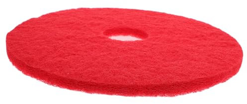 WRITWAA Red Floor Machine Cleaning Pad 17 Inch Efficient Fabric Floor Polishing Cushion Time-Saving Cleaning Pads for Home and Hotel Care
