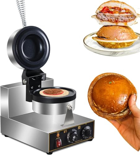 1200W Panini Press Brioche Burger Warmer Commercial Ice Cream Buns Donut Donut Pan Electric Krapfen Warmer Ice Cream Brioche Burger Maker