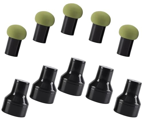 KAILIKETIY 10 St Svamp för Smink med Svamphuvud Dual-use Foundation Puff för och Våt Applicering Makeupsvamp för Jämn Täckning för Kvinnor och Tjejer