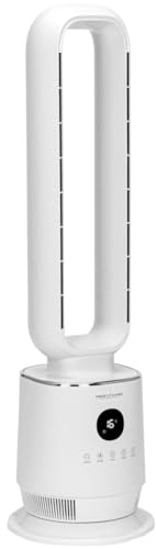 ProfiCare® Ventilador silencioso | ventilador de torre sin alas, con función giratoria, 86 cm de alto, incluye mando a distancia, 3 niveles, ventilador, temporizador de 12 horas, indicador de