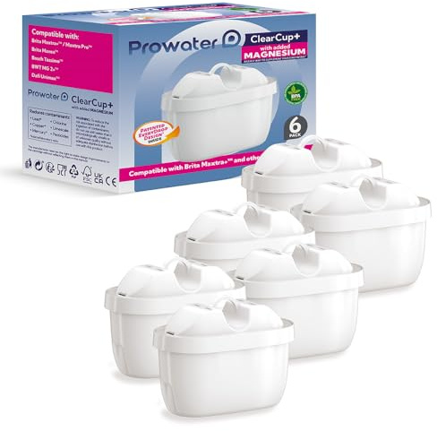 6 x ProWater Magnesium Universal Filter Jug Cartridges Compatible with All Leading Brands