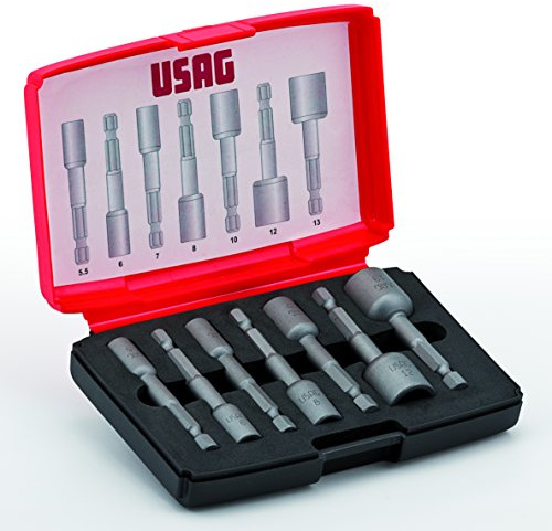 USAG 664 B/S7 U06640015 Assortimento di Inserti Magnetici a Bussola per Viti ad Esagono (7 pezzi)