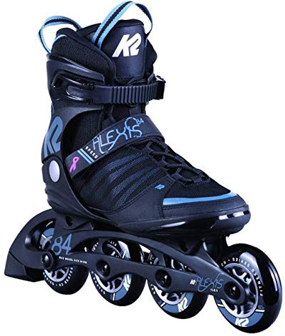 K2 Skates Damen Inline Skates Alexis 84 Speed ALU, Black - Steel Blue, 30D0270.1.1.095