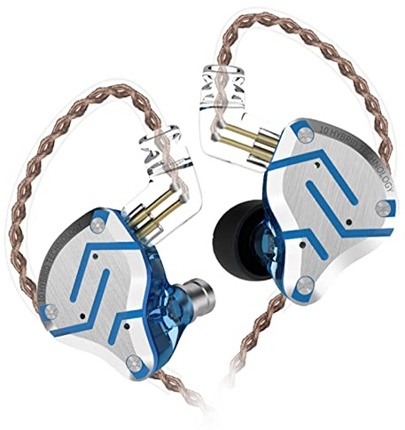 KZ ZS10 Pro 4BA + 1DD - Auriculares in-Ear (Hi-Fi, Bajos claros, cancelación de Ruido, con Cable extraíble)