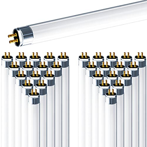 LUXRITE 30-Pack F54T5/841/HO 54W 46 Inch T5 Fluorescent Tube Light Bulb, 4100K Cool White, 4200 Lumens, G5 Mini Bi-Pin Base, LR20770