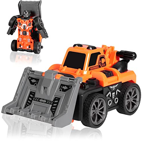 Oderra Spielzeug-Roboterauto, 2-in-1, Transformator, Roboter, Spielzeug, kleines Auto, für Jungen von 3 bis 14 Jahren (Orange)