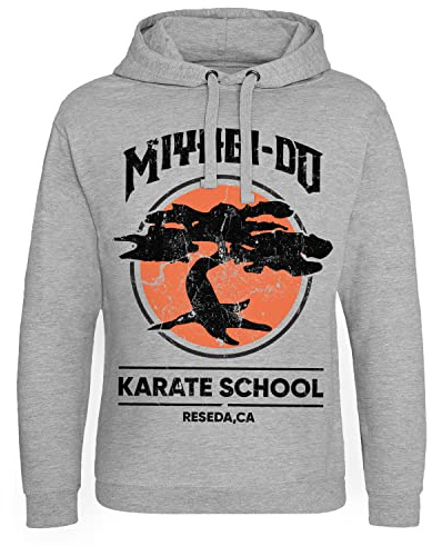 Cobra Kai Officiellement sous Licence Miyagi-Do Karate School Epic Sweat À Capuche (Gris-Heather), Small