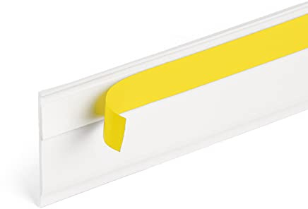 Seiletech.de Fönsterlist med läpp | 50 m | 50 mm x 1,5 mm | självhäftande | vit | plattlist tätningslist, profillist avslutningslist