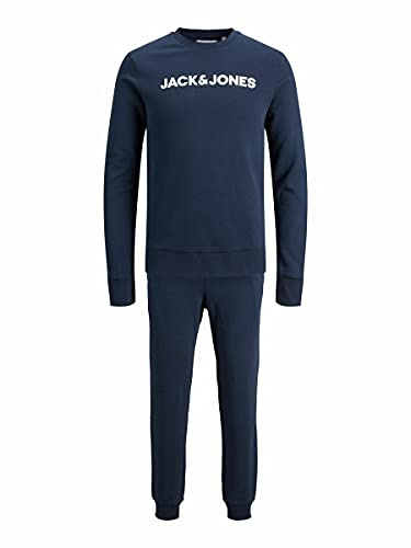 JACK & JONES Jaclounge set för män, marinblå blazer, S
