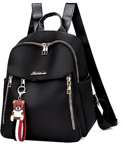 Tokeya Rucksack Damen Klein Cityrucksack Casual Anti Diebstahl Daypack | Tagesrucksack, Leicht Wasserdicht Schultertasche, Verstellbar Frauen Handtasche, Einkauf Reise Arbeit Weekend, Schwarz