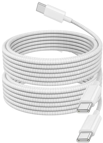 Cable USB C carga Rapida, Cable USB C a USB C 1m 2Pack 60W para Apple iPhone 17 16 15 Pro Max Pro Plus, para iPad Pro/Air/Mini, para MacBook Air/Pro, para Samsung Galaxy Series y más
