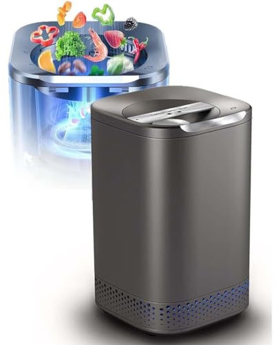 Compostiera Intelligente, Compostiera Elettrica per Rifiuti Da Cucina, Trasforma I Rifiuti in Compost Con Un Solo Pulsante, Compostiera per Ciclo Alimentare per Cucina