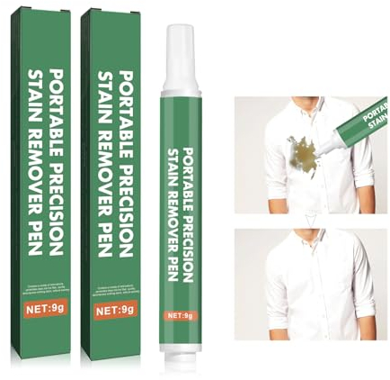 Stain Remover Pen Fleckenentferner-Stift, effektive Fleckenstifte, Fleckenentferner für Kleidung Reisefreundlich & Tragbar, Einfache Entfernung von Fett Blut Kaffeetinte Lippenstift Wein, 2 Stück