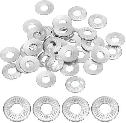 PATIKIL Rondelle a Disco a Molla Belleville Acciaio Inossidabile 304, 100pz, Guarnizione Piatta Conica Scanalata M3x8mm per Applicazioni Automobilistiche, Industriali e di Costruzione