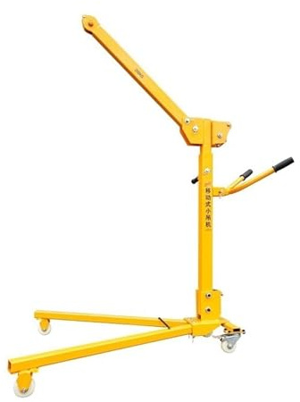 DDKYHU Grúa pequeña móvil, grúa Manual Plegable portátil, polipasto para vehículos domésticos YIJIAN (Color: Manual 500 kg) (Solo Estante de 500 kg)