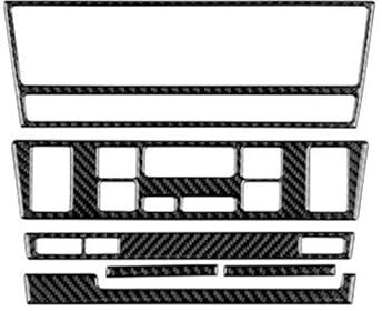 Auto Innenstyling Auto-Klimaanlage, AC, CD-Panel, Sitzheizung, Innenverkleidung, Dekor, Carbon-Look, Aufkleber Für 5er-Serie M5 E39 1998–2003(Schwarz,LHD)