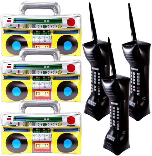 Aufblasbare Radio-Boombox, aufblasbares Handy, 6 Stück