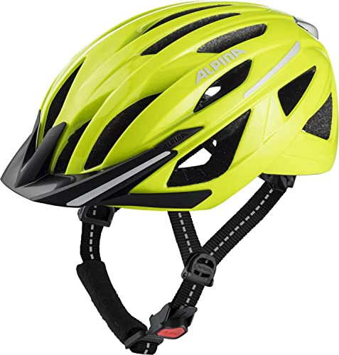 Alpina HAGA - Stoßabsorbierender, Sicherer & Optimal Anpassbarer Urban Fahrradhelm Mit Integriertem LED-Licht Für Erwachsene