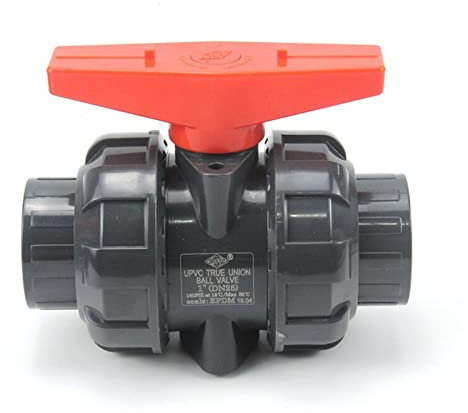 1Pcs Inner Dia.20~50mm PVC Ball Valve Aquarium Garden Home Water Supply Pipe Connector Fish Tank Tube Fittings 2 Way Valve(Inner 50mm (DN40))