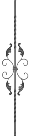 shivler Zaunelemente Gartentor Metallzaun Zäune Zaundekoration Zaunpfosten Balkonverkleidung Set Verschiedene Muster (950x170mm - 05.130/2 Stück)