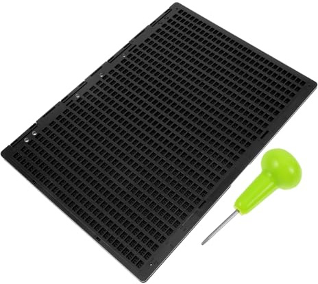 FRCOLOR 1set Tavoletta Braille Plastica Con Punteruolo Kit Di Scrittura Per Non Vedenti Linee e Celle Strumento Didattico Riutilizzabile Per Apprendimento Braille