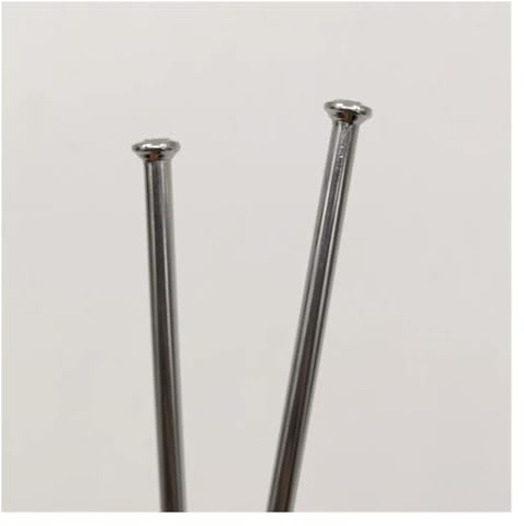 GBSONGJIN Raggi diritti per moto, diametro 4,0 mm, calibro 8, in acciaio inox 304, corpo rotondo, argento, raggi e tappi per bici elettriche (lunghezza 167 mm)