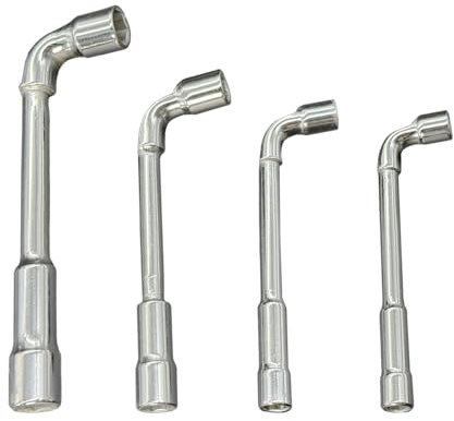 Hugwish 4pcs chiave pipa Esagonale 7mm 8mm 10mm 13mm Crv Acciaio Al Cromo Vanadio, Chiave A Tubi, Chiavi A Bussola Esagonale
