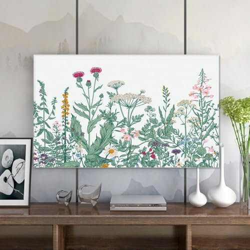 HSTANGKY Copertura Antipolvere per TV Protezione Morbida per Schermo TV LCD LED in Poliestere Universale TV da Tavolo Piatta/Curva/Display per Computer Decorativo-white4||40-43inch