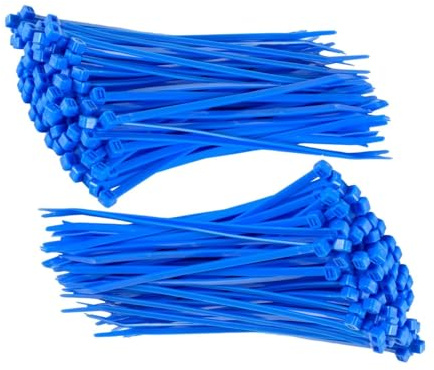 TERF® 100 Pcs Blue Cable Ties 300mm (12'') X 7.6mm Heavy Duty Nylon Zip Ties Wraps Secure Self Locking Mechanism Plastic Tie for Home Office Garden Garage Workshop DIY Use