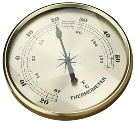HOMSFOU Termometro Decorativo Per Esterni Misuratore Di Temperatura Digitale Rotondo Dispositivo Di Misurazione Della Temperatura Per Interni