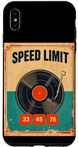 Tourne-disque vinyle rétro pour DJ 33 45 78 tr/min Coque pour iPhone XS Max