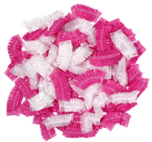 FOMIYES 200 Protectores de Oídos Desechables Impermeables para Ducha y Tinte de Cabello Material Plástico Pe para Uso en Casa y Peluquería