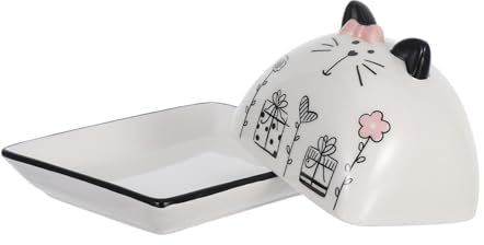 SOIMISS Beurrier Français Avec Couvercle Assiette à Beurre Pour Comptoir Récipient à Beurre Pratique Et Facile à Nettoyer