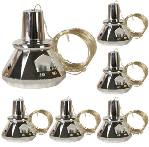 Solar Powered Wine Bottle Lights | 6X Solar Cork Lights for Wine Bottles | Waterproof Outdoor Decor for Table Center Pieces Garden Pathway Wedding Party Patio
