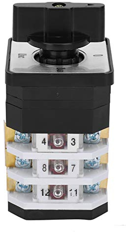 FTVOGUE Interruptor de Leva Eléctrica Universal 16A 4 Posiciones con Contactos de Aleación Plateada Material de PC Material para Control de Circuito Máquinas de Soldadura Eléctrica